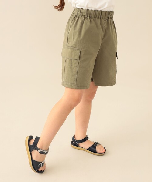 BEAMS mini(ビームスミニ)の「【7/2再値下げ】カーゴ キュロット 2026SS(90~140cm) お出かけ 公園 通園 通学 カジュアル(その他パンツ・キッズ・ピンク/オリーブ・100/90/140/130/120/110)」の2枚目の写真