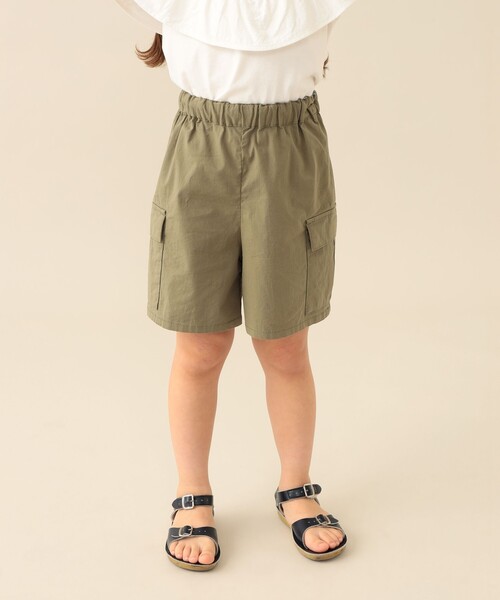 BEAMS mini(ビームスミニ)の「【7/2再値下げ】カーゴ キュロット 2026SS(90~140cm) お出かけ 公園 通園 通学 カジュアル(その他パンツ・キッズ・ピンク/オリーブ・100/90/140/130/120/110)」の3枚目の写真