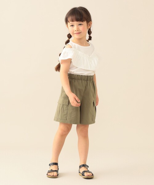 BEAMS mini(ビームスミニ)の「【7/2再値下げ】カーゴ キュロット 2026SS(90~140cm) お出かけ 公園 通園 通学 カジュアル(その他パンツ・キッズ・ピンク/オリーブ・100/90/140/130/120/110)」の6枚目の写真