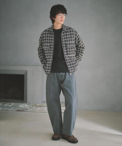 THE SHOP TK （ザ ショップ ティーケー ）の「【半歩先のオシャレ】デニムカーブパンツ　セットアップ可/洗濯機OK（デニムパンツ・メンズ・ネイビー/ブラック・04/03/02/01）」の6枚目の写真