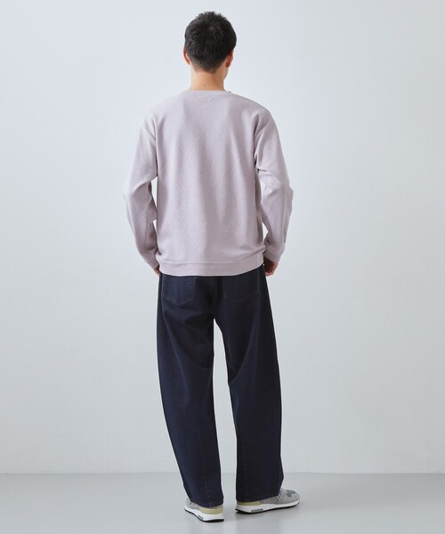 THE SHOP TK （ザ ショップ ティーケー ）の「【半歩先のオシャレ】デニムカーブパンツ　セットアップ可/洗濯機OK（デニムパンツ・メンズ・ネイビー/ブラック・04/03/02/01）」の18枚目の写真