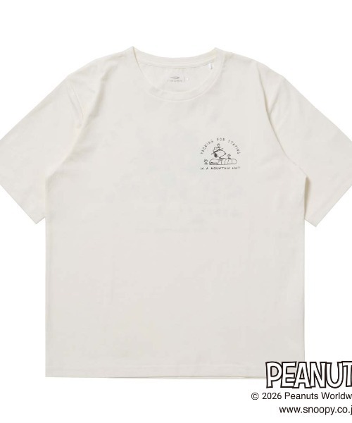 PEANUTS(ピーナッツ)の「ピーナッツ PEANUTS グラフィック半袖Tピーナッツパッキングリスト(Tシャツ/カットソー・レディース・オフホワイト/ブラウン/グリーン・S/M/L/XL)」の1枚目の写真