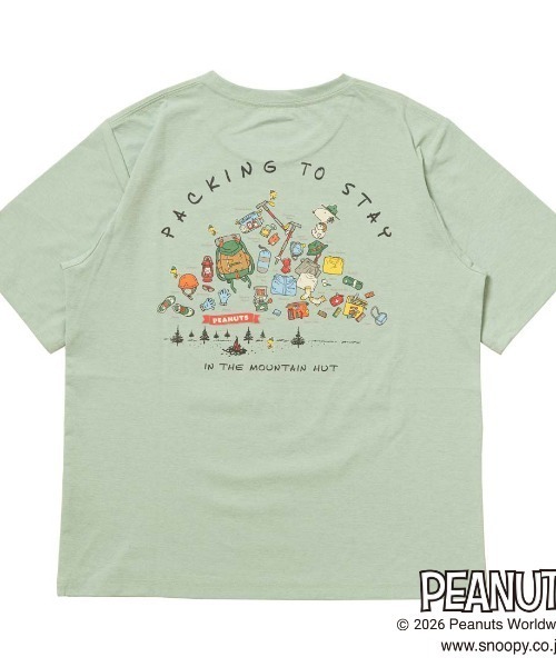 PEANUTS(ピーナッツ)の「ピーナッツ PEANUTS グラフィック半袖Tピーナッツパッキングリスト(Tシャツ/カットソー・レディース・オフホワイト/ブラウン/グリーン・S/M/L/XL)」の7枚目の写真