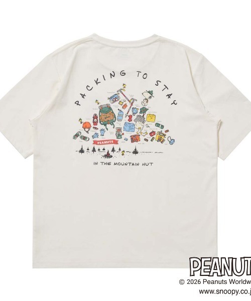 PEANUTS(ピーナッツ)の「ピーナッツ PEANUTS グラフィック半袖Tピーナッツパッキングリスト(Tシャツ/カットソー・レディース・オフホワイト/ブラウン/グリーン・S/M/L/XL)」の4枚目の写真