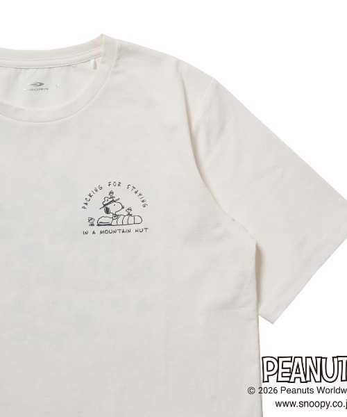 PEANUTS(ピーナッツ)の「ピーナッツ PEANUTS グラフィック半袖Tピーナッツパッキングリスト(Tシャツ/カットソー・レディース・オフホワイト/ブラウン/グリーン・S/M/L/XL)」の5枚目の写真