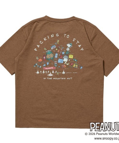 PEANUTS(ピーナッツ)の「ピーナッツ PEANUTS グラフィック半袖Tピーナッツパッキングリスト(Tシャツ/カットソー・レディース・オフホワイト/ブラウン/グリーン・S/M/L/XL)」の6枚目の写真