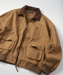 Ritzy（リッツィー）の「ヴィンテージライク デニム/ダック ショートブルゾン レディース メンズ（カバーオール）」