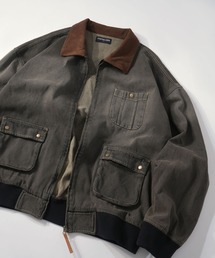 Ritzy（リッツィー）の「ヴィンテージライク デニム/ダック ショートブルゾン レディース メンズ（カバーオール）」