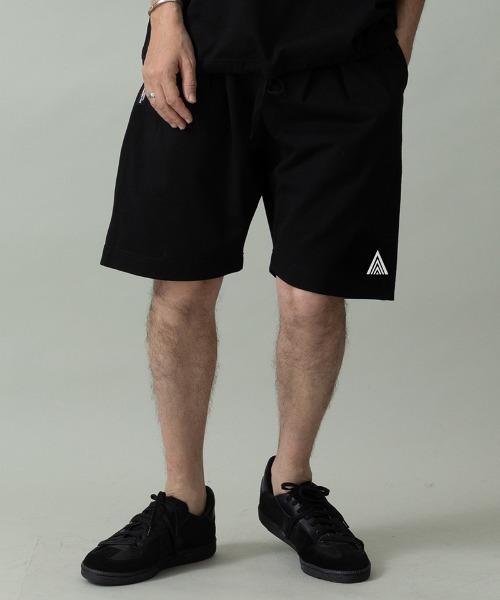 EGO TRIPPING（エゴトリッピング）の「mp14649- HEAVYJERSEY SHORTS spiky イージーショートパンツ(626655)（その他パンツ・メンズ・グレー×ホワイト/ブラック×ブラック/杢グレー/ブラック×ホワイト・L/M）」の2枚目の写真