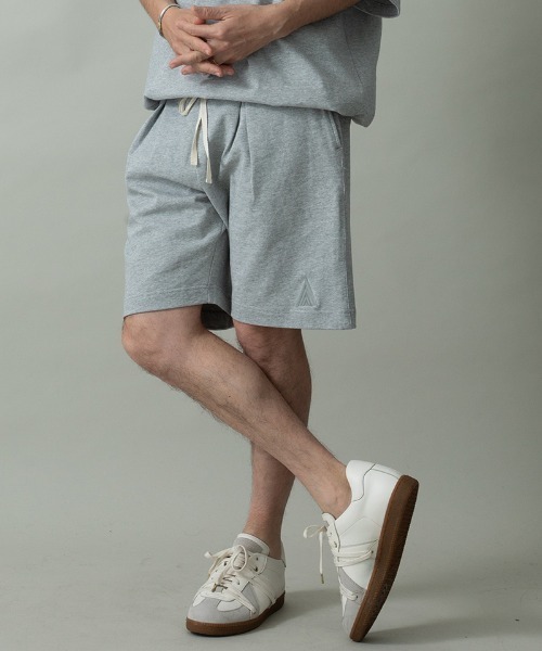 EGO TRIPPING（エゴトリッピング）の「mp14649- HEAVYJERSEY SHORTS spiky イージーショートパンツ(626655)（その他パンツ・メンズ・グレー×ホワイト/ブラック×ブラック/杢グレー/ブラック×ホワイト・L/M）」の4枚目の写真