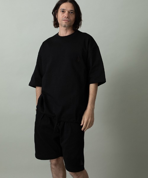 EGO TRIPPING（エゴトリッピング）の「mp14649- HEAVYJERSEY SHORTS spiky イージーショートパンツ(626655)（その他パンツ・メンズ・グレー×ホワイト/ブラック×ブラック/杢グレー/ブラック×ホワイト・L/M）」の18枚目の写真