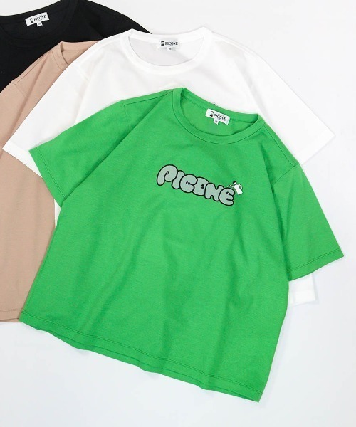 STUDIO PICONE(スタジオピッコーネ)の「チュール刺繍冷感プルオーバー(Tシャツ/カットソー・レディース・ブラック/ホワイト/グリーン/キャメル・LL/L/M)」の4枚目の写真