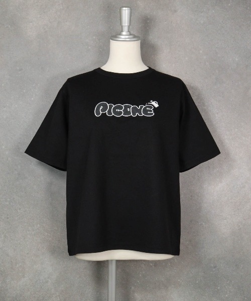 STUDIO PICONE(スタジオピッコーネ)の「チュール刺繍冷感プルオーバー(Tシャツ/カットソー・レディース・ブラック/ホワイト/グリーン/キャメル・LL/L/M)」の10枚目の写真