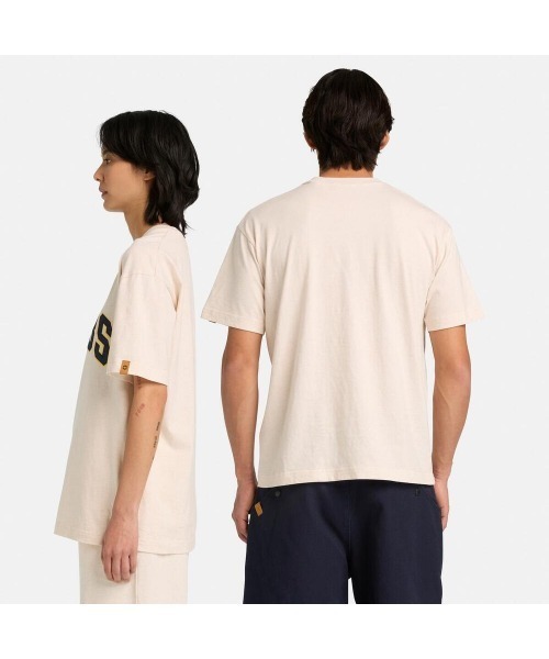 Timberland（ティンバーランド）の「半袖 TIMBS Tシャツ ユニセックス（Tシャツ/カットソー・メンズ・オフホワイト・LARGE/MEDIUM/SMALL/X-LARGE/XX-LARGE）」の3枚目の写真