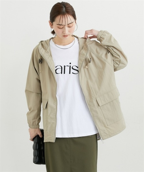 nissen（ニッセン）の「【花粉が付きにくい・はっ水・ＵＶカット】ワッシャー生地マウンテンパーカー（カバーオール・レディース・ベージュ/アイボリー/カーキ・L/LL/M）」の11枚目の写真