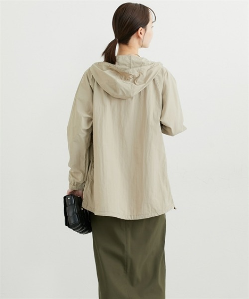 nissen（ニッセン）の「【花粉が付きにくい・はっ水・ＵＶカット】ワッシャー生地マウンテンパーカー（カバーオール・レディース・ベージュ/アイボリー/カーキ・L/LL/M）」の13枚目の写真