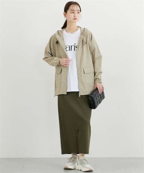 nissen（ニッセン）の「【花粉が付きにくい・はっ水・ＵＶカット】ワッシャー生地マウンテンパーカー（カバーオール・レディース・ベージュ/アイボリー/カーキ・L/LL/M）」の14枚目の写真