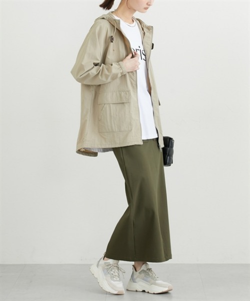 nissen（ニッセン）の「【花粉が付きにくい・はっ水・ＵＶカット】ワッシャー生地マウンテンパーカー（カバーオール・レディース・ベージュ/アイボリー/カーキ・L/LL/M）」の16枚目の写真