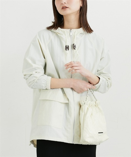 nissen（ニッセン）の「【花粉が付きにくい・はっ水・ＵＶカット】ワッシャー生地マウンテンパーカー（カバーオール・レディース・ベージュ/アイボリー/カーキ・L/LL/M）」の18枚目の写真