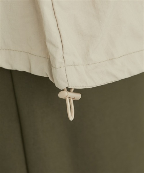 nissen（ニッセン）の「【花粉が付きにくい・はっ水・ＵＶカット】ワッシャー生地マウンテンパーカー（カバーオール・レディース・ベージュ/アイボリー/カーキ・L/LL/M）」の5枚目の写真