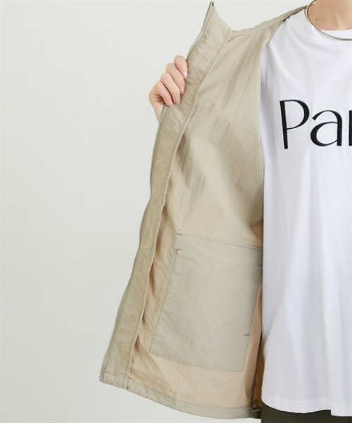 nissen（ニッセン）の「【花粉が付きにくい・はっ水・ＵＶカット】ワッシャー生地マウンテンパーカー（カバーオール・レディース・ベージュ/アイボリー/カーキ・L/LL/M）」の7枚目の写真