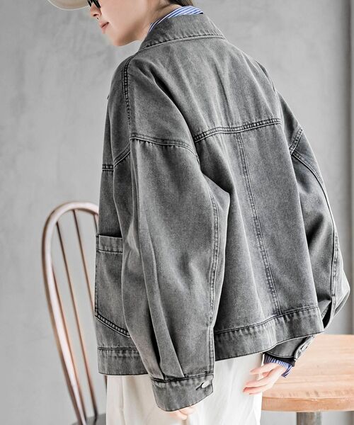 rps（アールピーエス）の「デニムＢＩＧカバーオール（デニムジャケット・レディース・ブラック/ブルー・フリー）」の20枚目の写真