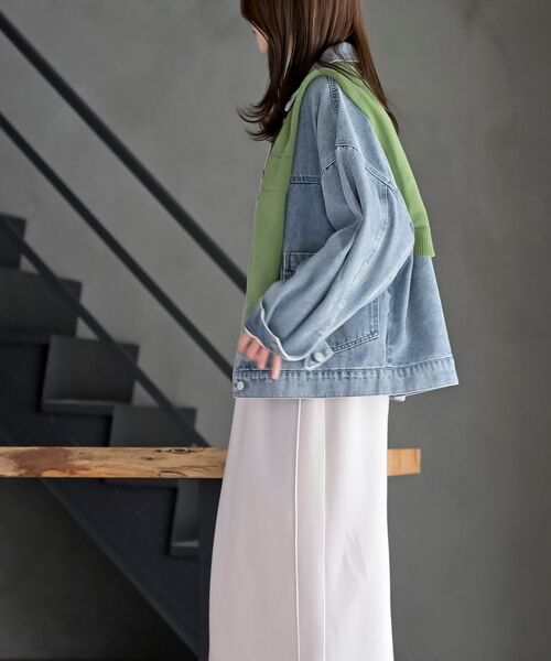 rps（アールピーエス）の「デニムＢＩＧカバーオール（デニムジャケット・レディース・ブラック/ブルー・フリー）」の6枚目の写真