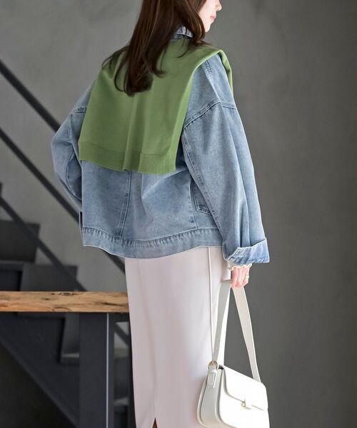 rps（アールピーエス）の「デニムＢＩＧカバーオール（デニムジャケット・レディース・ブラック/ブルー・フリー）」の7枚目の写真