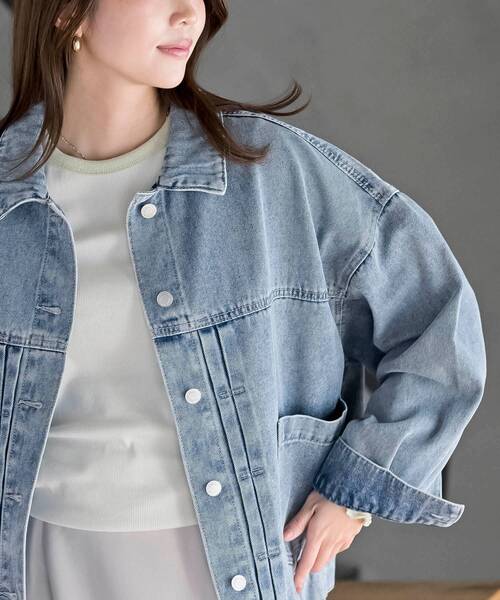 rps（アールピーエス）の「デニムＢＩＧカバーオール（デニムジャケット・レディース・ブラック/ブルー・フリー）」の9枚目の写真