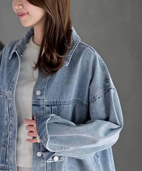 rps（アールピーエス）の「デニムＢＩＧカバーオール（デニムジャケット・レディース・ブラック/ブルー・フリー）」の10枚目の写真