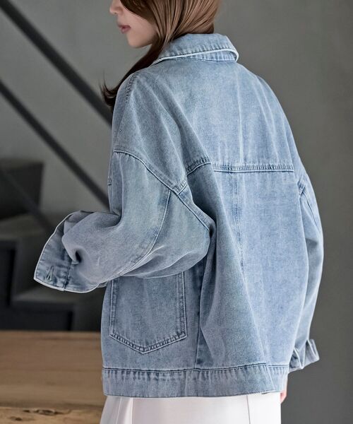 rps（アールピーエス）の「デニムＢＩＧカバーオール（デニムジャケット・レディース・ブラック/ブルー・フリー）」の11枚目の写真