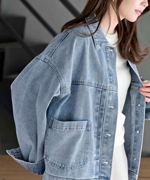 rps（アールピーエス）の「デニムＢＩＧカバーオール（デニムジャケット・レディース・ブラック/ブルー・フリー）」の12枚目の写真