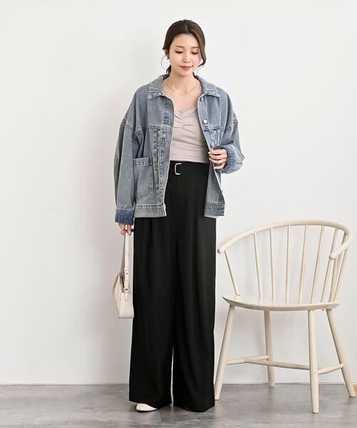 rps（アールピーエス）の「デニムＢＩＧカバーオール（デニムジャケット・レディース・ブラック/ブルー・フリー）」の13枚目の写真