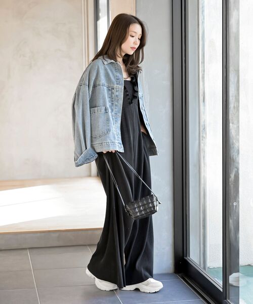 rps（アールピーエス）の「デニムＢＩＧカバーオール（デニムジャケット・レディース・ブラック/ブルー・フリー）」の15枚目の写真