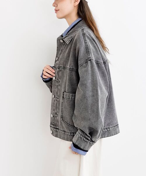 rps（アールピーエス）の「デニムＢＩＧカバーオール（デニムジャケット・レディース・ブラック/ブルー・フリー）」の18枚目の写真