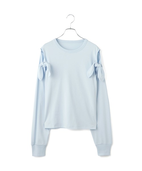 ADAM ET ROPE'（アダムエロペ）の「2WAYノットプルオーバー（Tシャツ/カットソー・レディース・ダークブラウン/ホワイト/サックスブルー・FREE）」の9枚目の写真