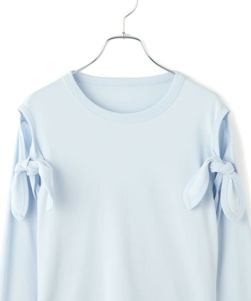 ADAM ET ROPE'（アダムエロペ）の「2WAYノットプルオーバー（Tシャツ/カットソー・レディース・ダークブラウン/ホワイト/サックスブルー・FREE）」の11枚目の写真