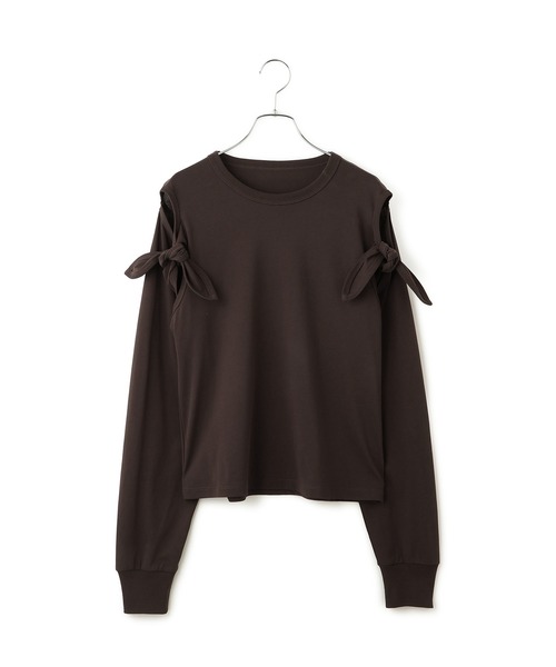 ADAM ET ROPE'（アダムエロペ）の「2WAYノットプルオーバー（Tシャツ/カットソー・レディース・ダークブラウン/ホワイト/サックスブルー・FREE）」の21枚目の写真