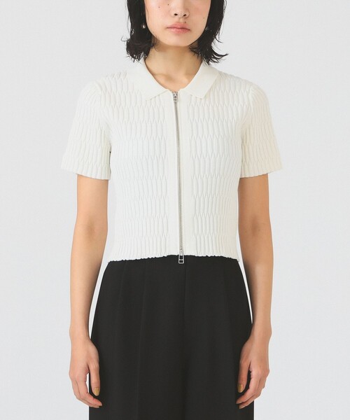 Ray BEAMS(レイビームス)の「リブ ジップ ポロ カーディガン(カーディガン/ボレロ・レディース・ブラック/オフホワイト/レッド・ONE SIZE)」の21枚目の写真