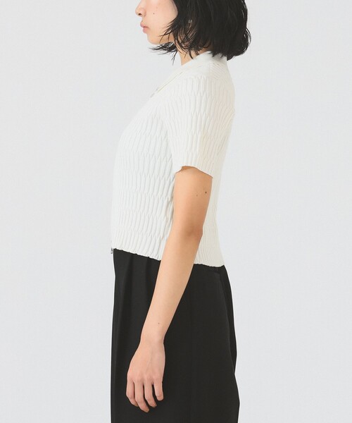 Ray BEAMS(レイビームス)の「リブ ジップ ポロ カーディガン(カーディガン/ボレロ・レディース・ブラック/オフホワイト/レッド・ONE SIZE)」の22枚目の写真