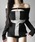 me+em select�i�~�[���Z���N�g�j�́u�y �Qcolor �z�\���˃N���X�f�U�C���J�b�g�A�E�g�I�t�V�����X�����g�b�v�X �^ cross design cutout offshoulder slim tops�iT�V���c/�J�b�g�\�[�j�v�b�u���b�N
