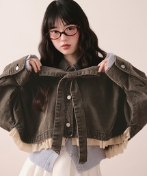loin nuit（ロワンニュイ）の「dolman sleeve design jacket / ドルマンスリーブデザインジャケット（デニムジャケット）」
