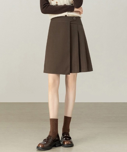ReRe(リリ)の「Aラインシルエット×アシンメトリースカート(スカート・レディース・ダークグレー/ブラウン・X-LARGE/LARGE/MEDIUM)」の7枚目の写真