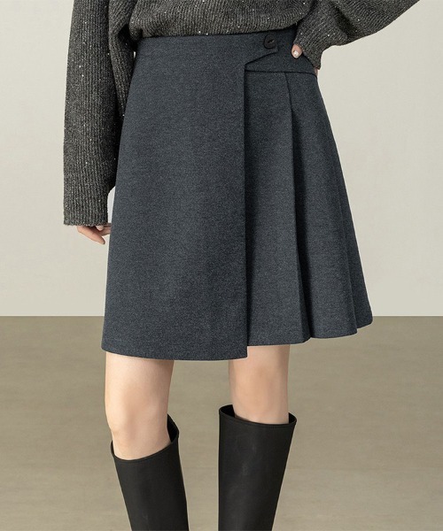 ReRe(リリ)の「Aラインシルエット×アシンメトリースカート(スカート・レディース・ダークグレー/ブラウン・X-LARGE/LARGE/MEDIUM)」の11枚目の写真