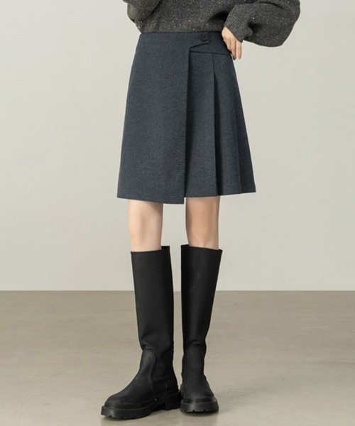 ReRe(リリ)の「Aラインシルエット×アシンメトリースカート(スカート・レディース・ダークグレー/ブラウン・X-LARGE/LARGE/MEDIUM)」の12枚目の写真