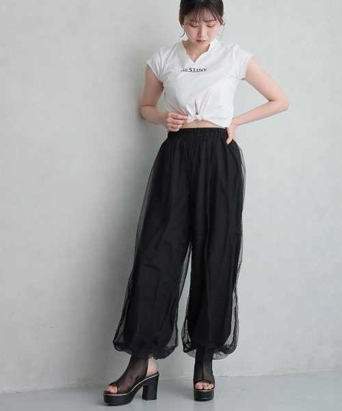 DEMETER(デメテル)の「厚底 プラットフォーム アンクルストラップ チュールサンダル(サンダル・レディース・ベージュ/ブラック・M/S/LL/L)」の21枚目の写真