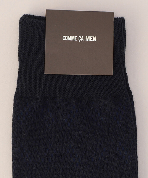 COMME CA MEN（コムサメン）の「アーガイル柄 クルーソックス（ソックス/靴下・メンズ・ネイビー/グレー/ブラック・27.0cm）」の4枚目の写真