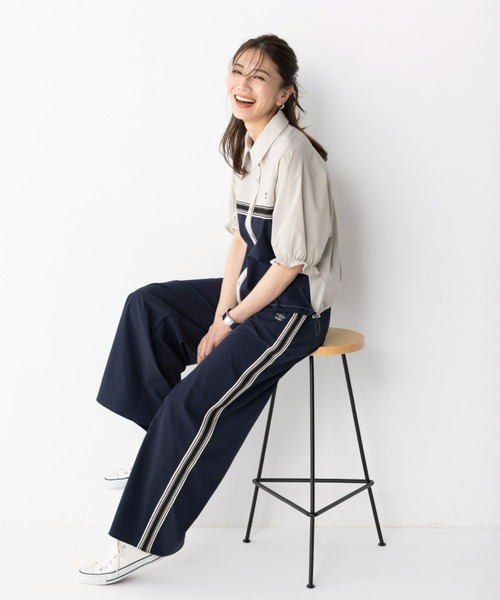 UMBRO(アンブロ)の「【UMBRO】ラインナイロンワイドパンツ (アンブロ/umbro/UNDOVEオリジナル/UNDOVE限定/ワンポイント刺繍/ラインパンツ/限定展開/防シワ/はっ水/UV/ストレッチ/接触冷感/洗濯機OK)(その他パンツ・レディース・ネイビー・SMALL/MEDIUM/LARGE/X-LARGE)」の10枚目の写真