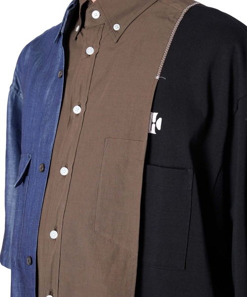 kolor(カラー)の「【kolor/カラー】26SCM-B02115 S/S SHIRT(シャツ/ブラウス・メンズ・インディゴブルー・4/3/2)」の3枚目の写真