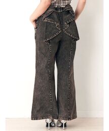 CALNAMUR | オーバーダイバックリボンデニムパンツ(デニムパンツ)